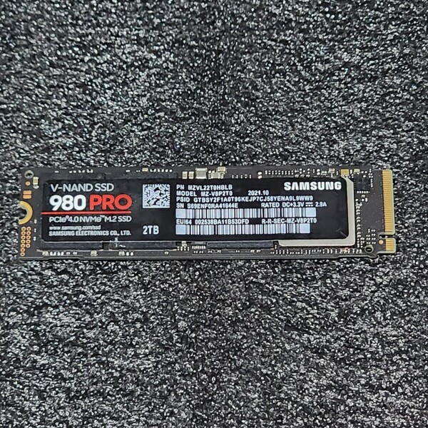 SAMSUNG SSD 980 PRO(MZ-V8P2T0) 2000GB/2TB NVMe SSD PCIe Gen4対応 フォーマット済み PCパーツ M.2 2280 動作確認済み (2)