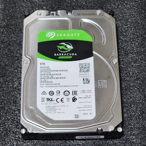 【送料無料】SEAGATE BARRACUDA ST8000DM004-2CX188 8TB 3.5インチ内蔵HDD 2020年製 フォーマット済み 正常品 PCパーツ 動作確認済