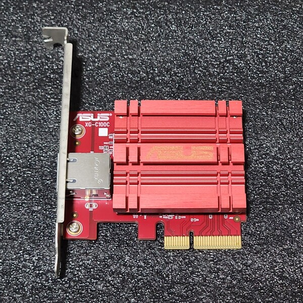 ASUS XG-C100C 10G 有線LANカード 動作確認済み PCIExpress x4 有線LANアダプタ PCパーツ