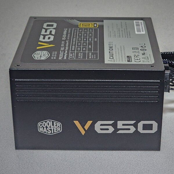 CoolerMaster V650(RS-650-AMAA-G1) 650W 80PLUS GOLD認証 ATX電源ユニット セミプラグイン 動作確認済み PCパーツ