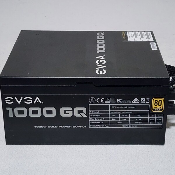 EVGA 1000 GQ 1000W 80PLUS GOLD認証 ATX電源ユニット セミプラグイン 動作確認済み PCパーツ