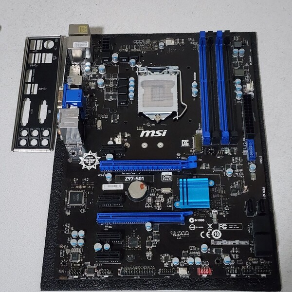 MSI Z97-S01 IOパネル付属 LGA1150 ATXマザーボード 第4世代CPU対応 Bios 動作確認済 PCパーツ