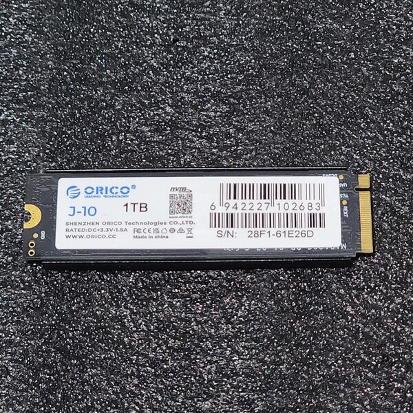 ORICO J-10 1024GB/1TB NVMe SSD フォーマット済み PCパーツ M.2 2280 動作確認済み 960GB 1000GB