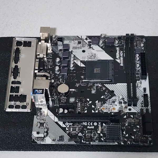 ASRock B450M-HDV R4.0 IOパネル付属 Socket AM4 MicroATXマザーボード RYZEN5000シリーズ対応 最新Bios 動作確認済 PCパーツ