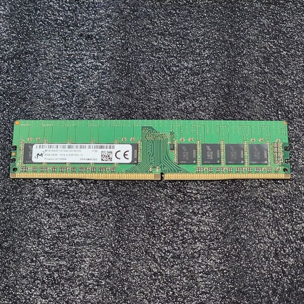 Micron DDR4-2133MHz 8GB (8GB×1枚キット) MTA18ASF1G72AZ-2G1B1ZG 動作確認済み Ecc Unbuffered デスクトップ用 PCメモリ