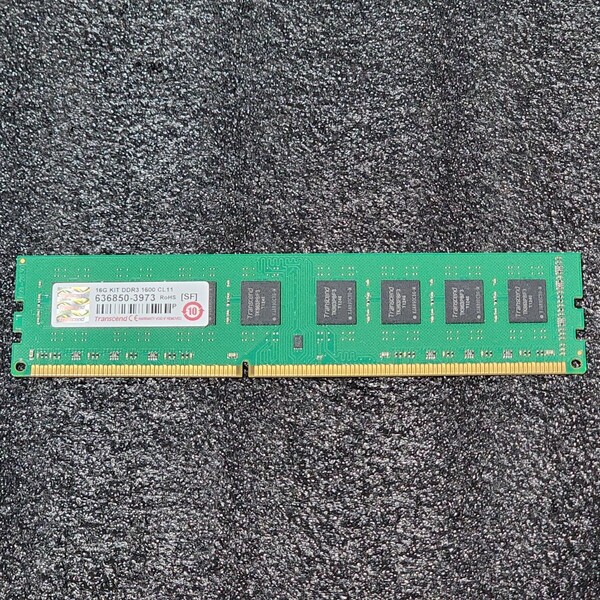 Transcend DDR3-1600MHz 8GB (8GB×1枚キット) 動作確認済み デスクトップ用 PCメモリ