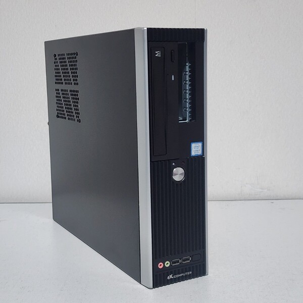 【送料無料】TSUKUMO eX.computer エアロスリム スリムタワー型PCケース(MicroATX) 300W TFX電源ユニット DVDドライブ搭載