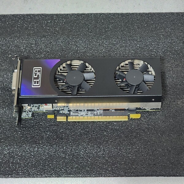 ELSA GEFORCE GTX1050Ti 4GB GDDR5 LP ロープロファイル対応 補助電源不要 動作確認済み PCパーツ グラフィックカード PCIExpress