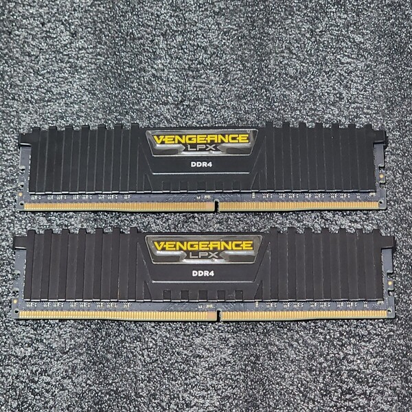 CORSAIR VENGEANCE LPX DDR4-2133MHz 8GB (4GB×2枚キット) CMK8GX4M2A2133C13 動作確認済み デスクトップ用 PCメモリ
