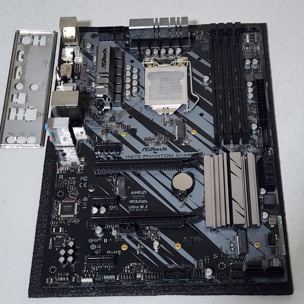 ASRock H470 PHANTOM GAMING4 IOパネル付属 LGA1200 ATXマザーボード 第10世代CPU対応 Bios 動作確認済 PCパーツ
