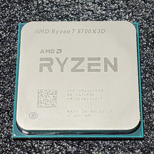 CPU AMD RYZEN7 5700X 3D 3.0GHz 8コア16スレッド Socket AM4 PCパーツ 動作確認済み