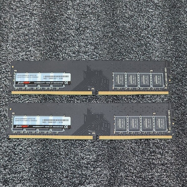PANRAM DDR4-2666MHz 16GB (8GB×2枚キット) W4U2666PS-8GC19 動作確認済み デスクトップ用 PCメモリ