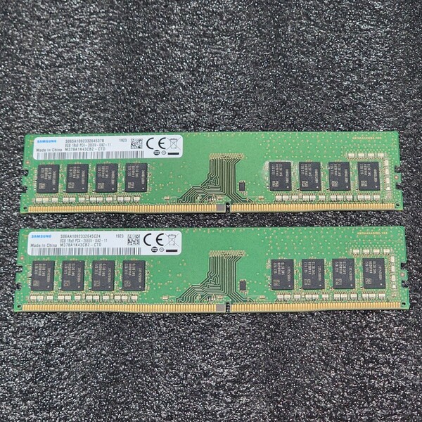 SAMSUNG DDR4-2666MHz 16GB (8GB×2枚キット) M378A1K43CB2-CTD 動作確認済み デスクトップ用 PCメモリ