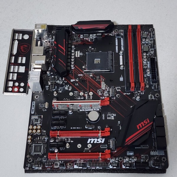 MSI X470 GAMING PLUS IOパネル付属 Socket AM4 ATXマザーボード RYZEN5000シリーズ対応 最新Bios 動作確認済 PCパーツ