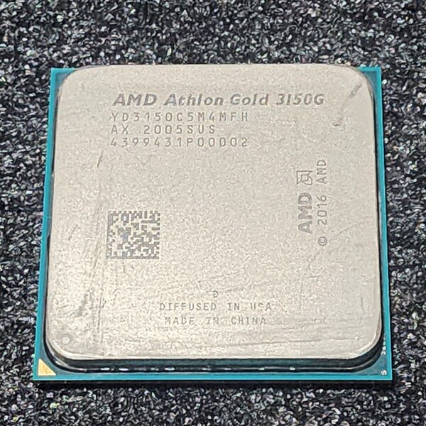 CPU AMD Athlon Gold 3150G with Radeon Vega3 Graphics 3.5GHz 4コア4スレッド Socket AM4 PCパーツ 動作確認済み