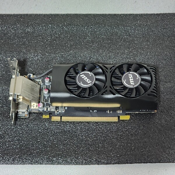 MSI GEFORCE GTX1050 2GT LP GDDR5 2GB ロープロファイル対応 補助電源不要 動作確認済み PCパーツ グラフィックカード PCIExpress