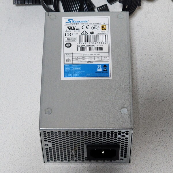Seasonic SSP-300TGS 300W 80PLUS GOLD認証 TFX電源ユニット 動作確認済み PCパーツ
