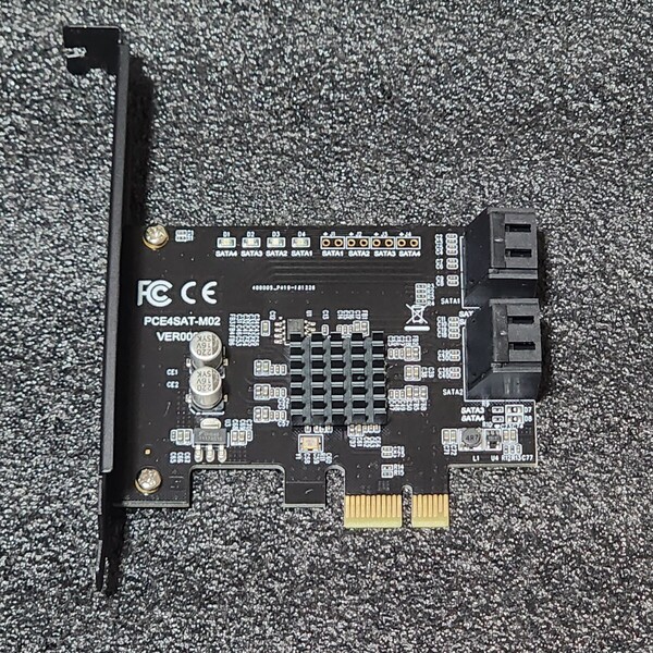 Sintech PCE4SAT-M02 4ポートSATA3.0増設ボード 動作確認済み PCIExpress×1 SATA3.0増設カード PCパーツ