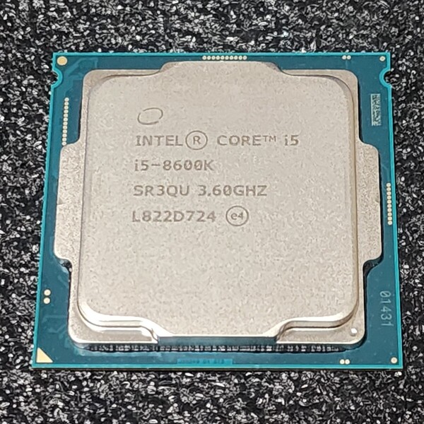 CPU Intel Core i5 8600K 3.6GHz 6コア6スレッド CoffeeLake PCパーツ インテル 動作確認済み
