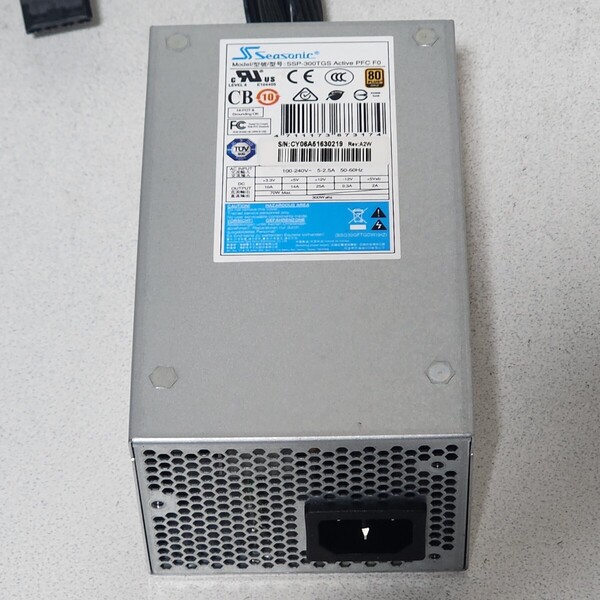 Seasonic SSP-300TGS 300W 80PLUS GOLD認証 TFX電源ユニット 動作確認済み PCパーツ