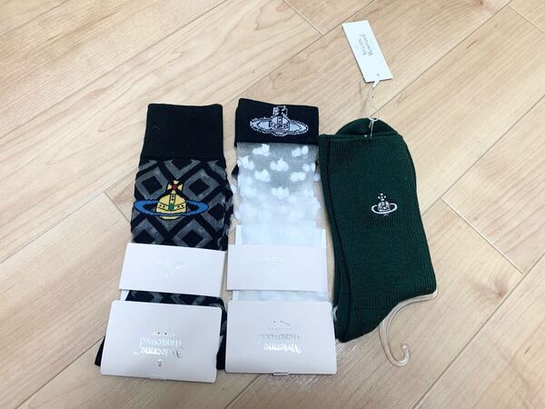 ヴィヴィアン ウエストウッド Vivienne Westwood 靴下 ソックス 3点 セット 未使用