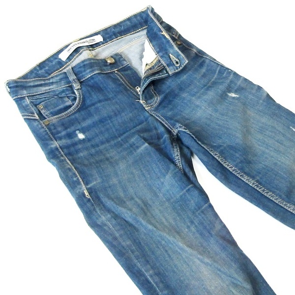 ZARATRFザラトラファ▼ストレッチスキニーデニム▼カットオフ▼USA02サイズ▼ウエスト約66cm