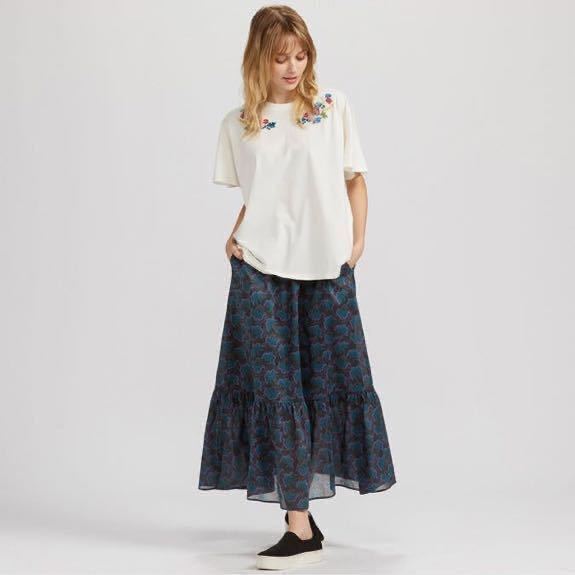 UNIQLO×ANNA SUI コラボ プリントロングティアードロングスカート アナスイ ユニクロ Mサイズ