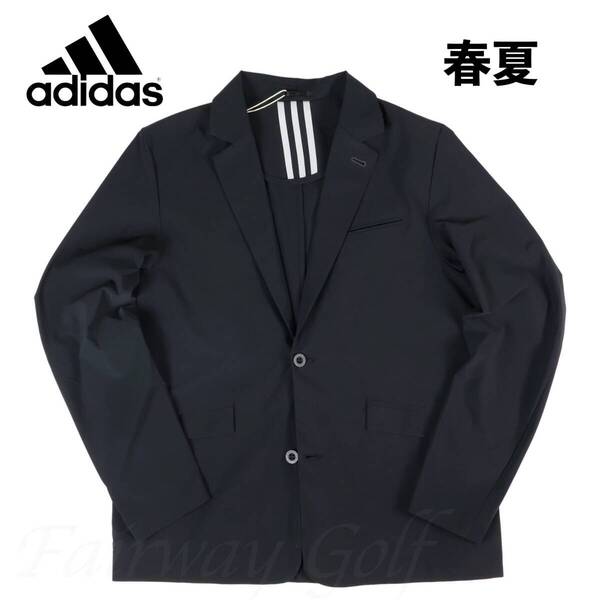 ■【L】春夏 定価13,200円 アディダス adidas テイラードジャケット黒■