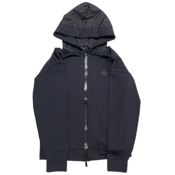 超美品 MONCLER ZIP UP HOODIE ブラック モンクレール ジップ アップ パーカー L サイズ モンクレールジャパン