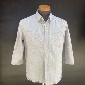 SUGAR CANE シュガーケーン 7分袖 ワークシャツ、サイズL