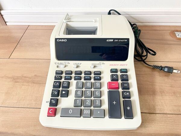 ★送料無料★カシオ CASIO プリンター電卓 デスクタイプ 14桁 加算機方式 DR-240TM 関数電卓 印刷 定価44000円