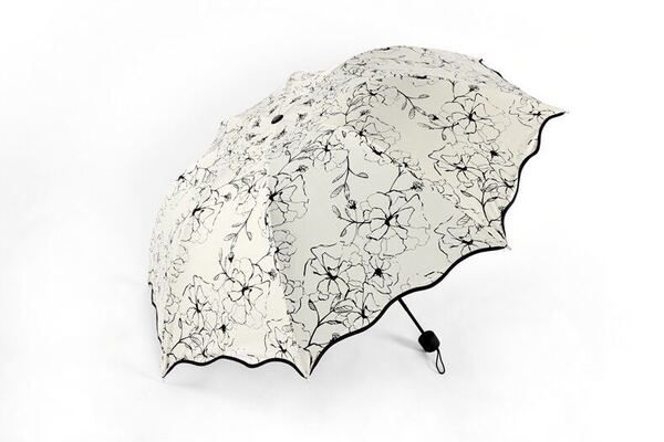 新品 傘 晴雨兼用傘 8本骨 丈夫 日傘 UVカット 花柄 オシャレ 黒白 レディース 折りたたみ傘 遮光