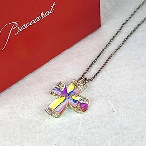 /極上品/Baccarat バカラ ネックレス クロス イリゼ レインボー