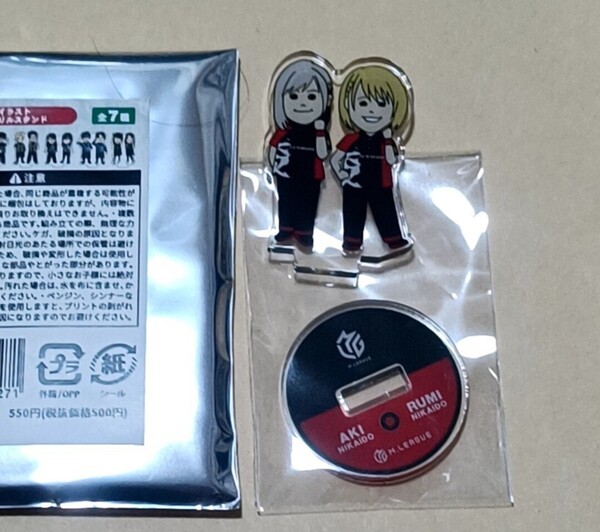 Mリーグ 丸山奏子プロイラスト ペアミニアクリルスタンド 二階堂亜樹二階堂瑠美 るみあき EX風林火山 麻雀