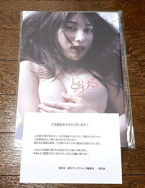 200冊限定 抽プレ 雪平莉左アザーカット写真集 とろける 懸賞 当選