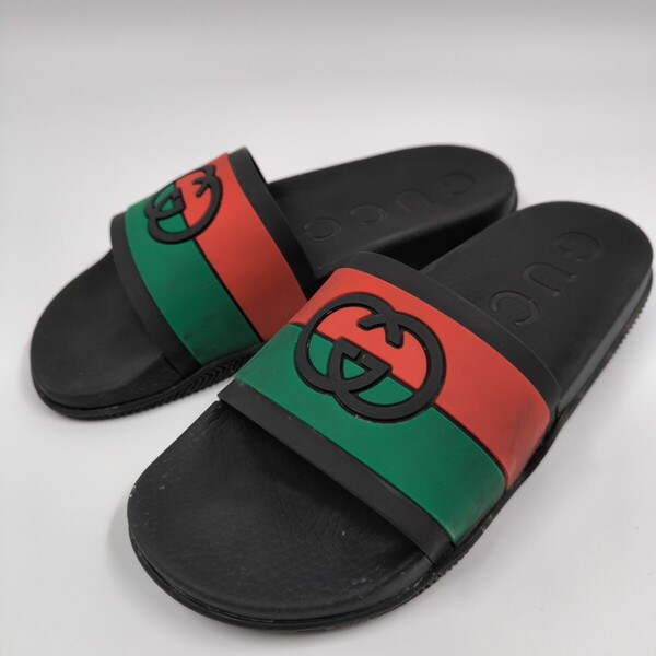 大人気!28cm【GUCCI グッチ】スライドサンダル サンダル シェリーライン インターロッキングG ソーホー GG メンズ 定番 シャワーサンダル