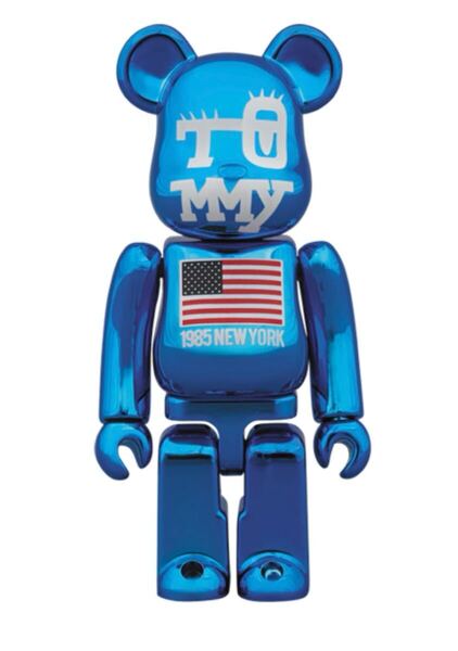 BE@RBRICK 100% TOMMY メタリックブルー ベアブリック トミー ヒルフィガー MEDICOM TOY 未開封品 メディコムトイ トミー