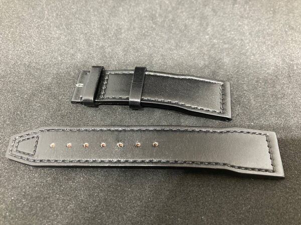【未使用】IWCパイロットウォッチ用 純正 サントーニ カーフストラップ ブラック 20mm