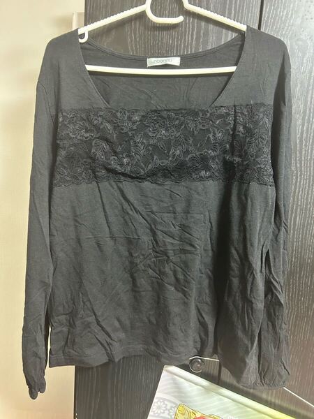noonnu 黒 長袖 Tシャツ LL