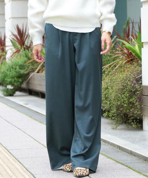 BEAUTY&YOUTH UNITED ARROWS ビューティーアンドユース ユナイテッドアローズ 【WEB限定】by TRタックワイドパンツ ladies パンツ M