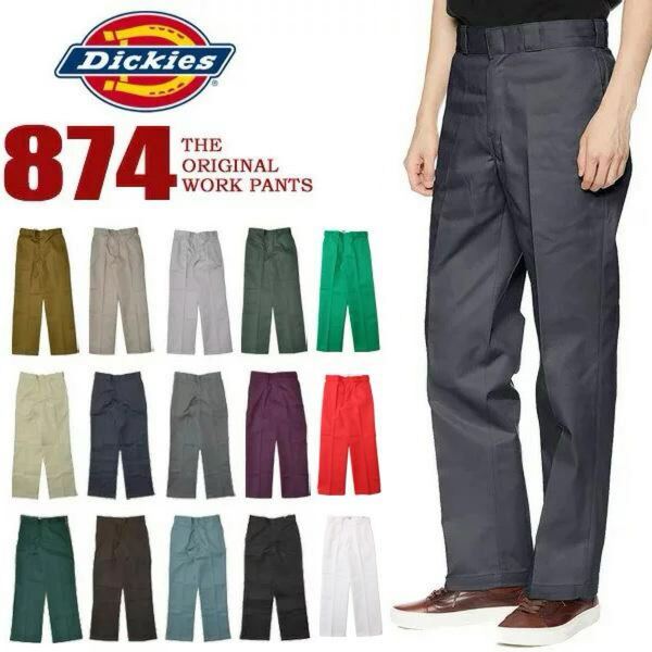 DICKIES ディッキーズ 874 men's メンズ ボトムス 定番 ワークパンツ チノパン アメカジ ストリート size: 28×32 シルバー