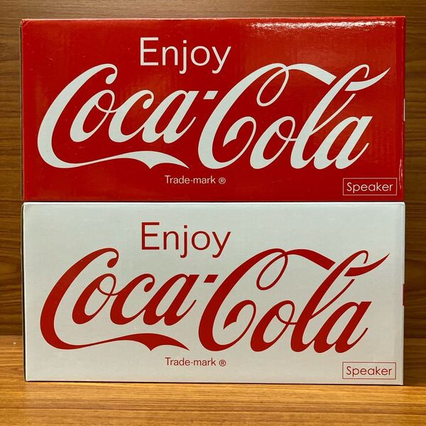 Coca-Cola コカコーラ 新品 2種 セット speaker スピーカー 非防水 collar:レッド×ホワイト