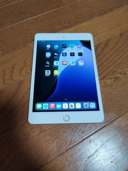 Apple iPad mini 第5世代 / Wi-Fi + Cellular / 256GB / シルバー / iOS 18.2 / 7.9型 (2048x1536) / バッテリー80% / MUXD2J/A