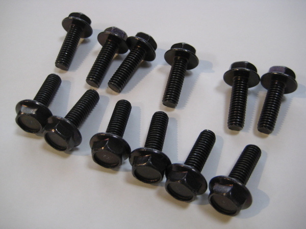 ♪ 新品 格安 黒 フランジボルト M6 6mm 長さ 15mm 20mm 12本 おまけ数本 合計13本以上 旧車 AE86 JA11 L20 S13 B6 ♪