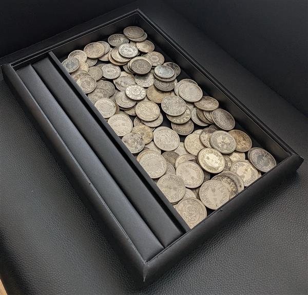 総重量約1kg】旭日50銭銀貨年号別コンプリートを含む100枚まとめて