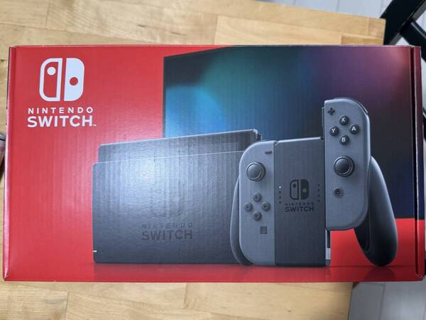 【動作品】Nintendo 任天堂 Switch バッテリー強化版 グレー 本体セット◆箱・付属品完備