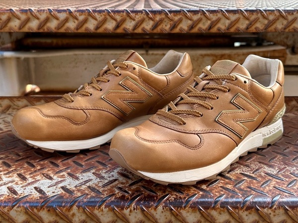 UNITED ARROWS別注 最高級カーフレザー New Balance CM1400UA BROWN×GOLD US9 27cm M1400限定コラボ ブラウン×ゴールド NB スニーカー