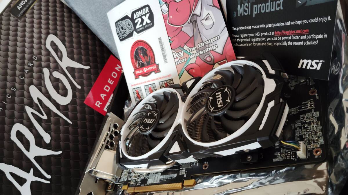 グラフィックボード・グラボ・ビデオカード MSI Radeon RX 580 ARMOR 8G OC Amazon | MSI Radeon RX 580 ARMOR MK II 8G OC グラフィックス