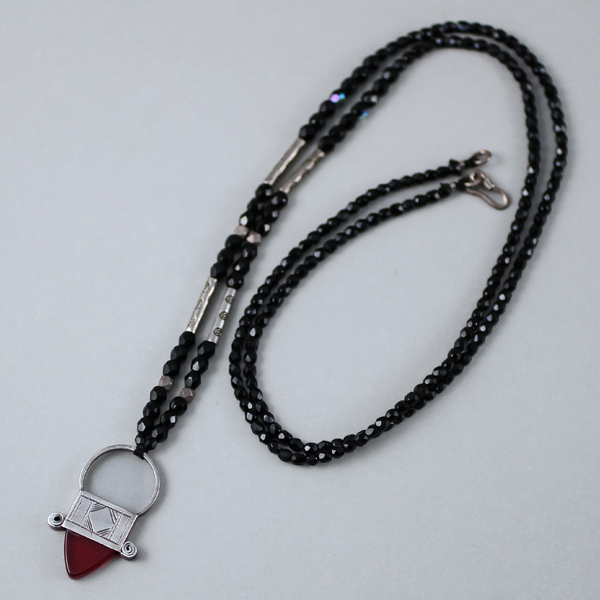 トゥアレグ シルバーロングネックレス ビンテージ / 検索用 バングル ブレスレット カフ リング ピアス エルメス HERMES TUAREG SILVER