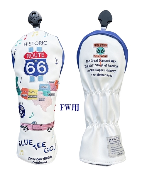 ■③FW【最新モデル HISTORIC ROUTE66】ブルーティーゴルフ フェアウェイ用ヘッドカバー DHC-012 BLUE TEE GOLF 送料無料